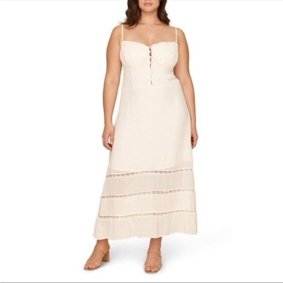 NWOT Reformation Harvest Elegant midi maxi dress Ivory Plus Sz 20 Host Pick ❤️ - Picture 1 of 11